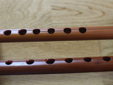 吹き漆の篠笛