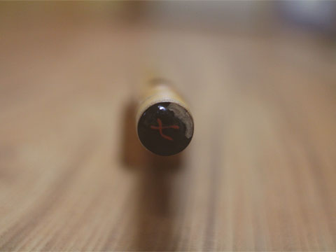 篠笛の頭の修理